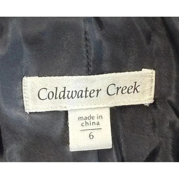Coldwater Creek Women's Size 6 Black Nylon Blend Lightweight Zip Up Jacket - Picture 3 of 7